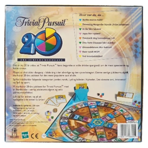 Trivial Pursuit 20-års Jubilæumsudgave fra Parker (str. 27x27 cm)