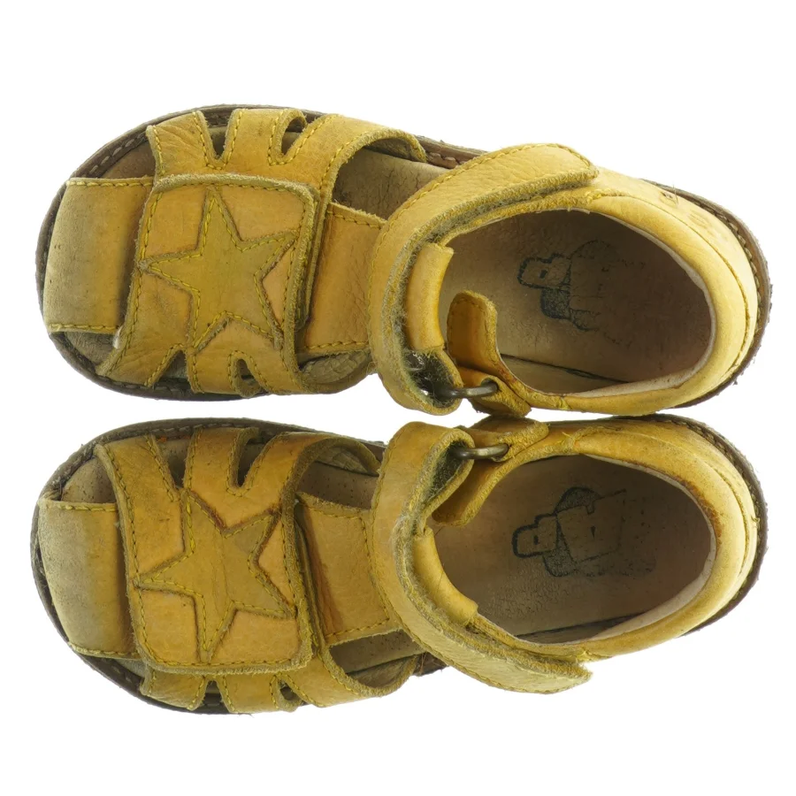 Rap rap khaki gule børnesandaler (str. 26)