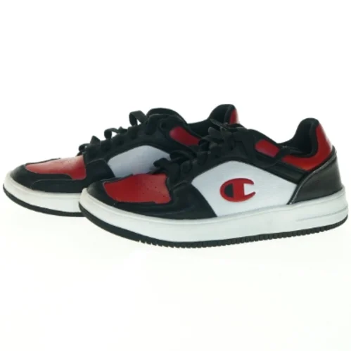 Champion sneakers i sort, hvid og rød (str. 42)