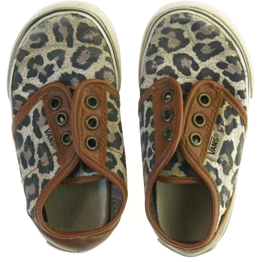 Leopardmønstrede slip-on sneakers fra Vans (str. 22)