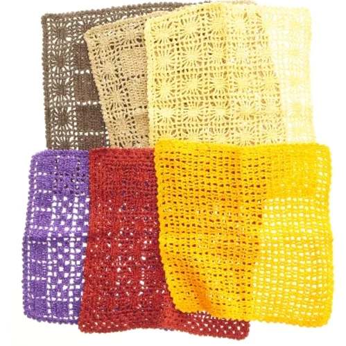 Hæklede bomuld servietter eller klude (str. 26x26 cm)