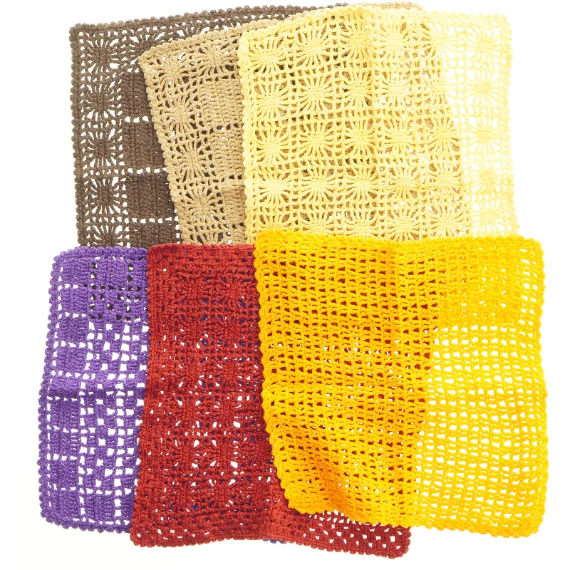 Hæklede bomuld servietter eller klude (str. 26x26 cm)