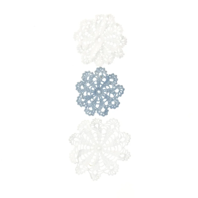 Hæklede borddug (str. Ø 14-18 cm)