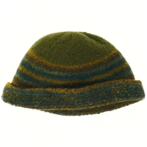 Uldhat med blomsterdetalje (str. Ø 28 cm)