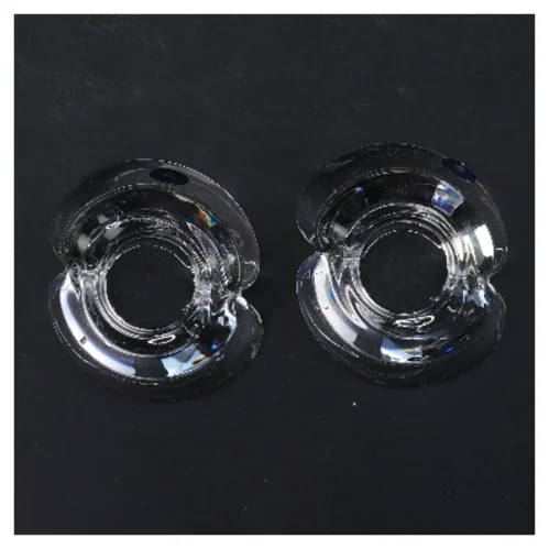 Gennemsigtige glaslysestager fra Royal Copenhagen (str. 2 stk 10,5 cm)