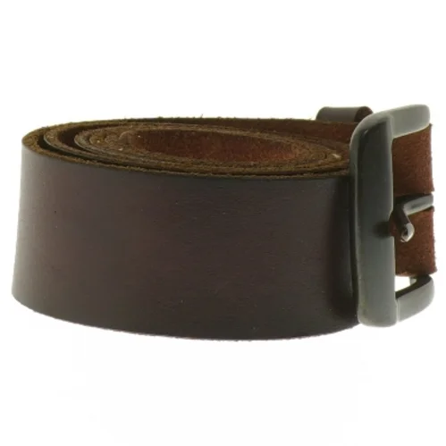 Brun læderbælte (str. 115 cm)