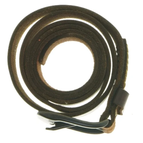 Brun læderbælte (str. 115 cm)