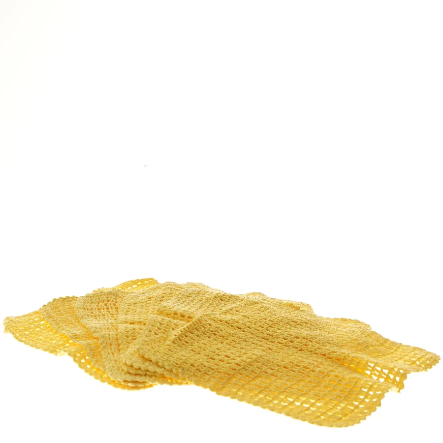 Gule bomulds servietter (str. 6 styk, ca. 25x23 cm)