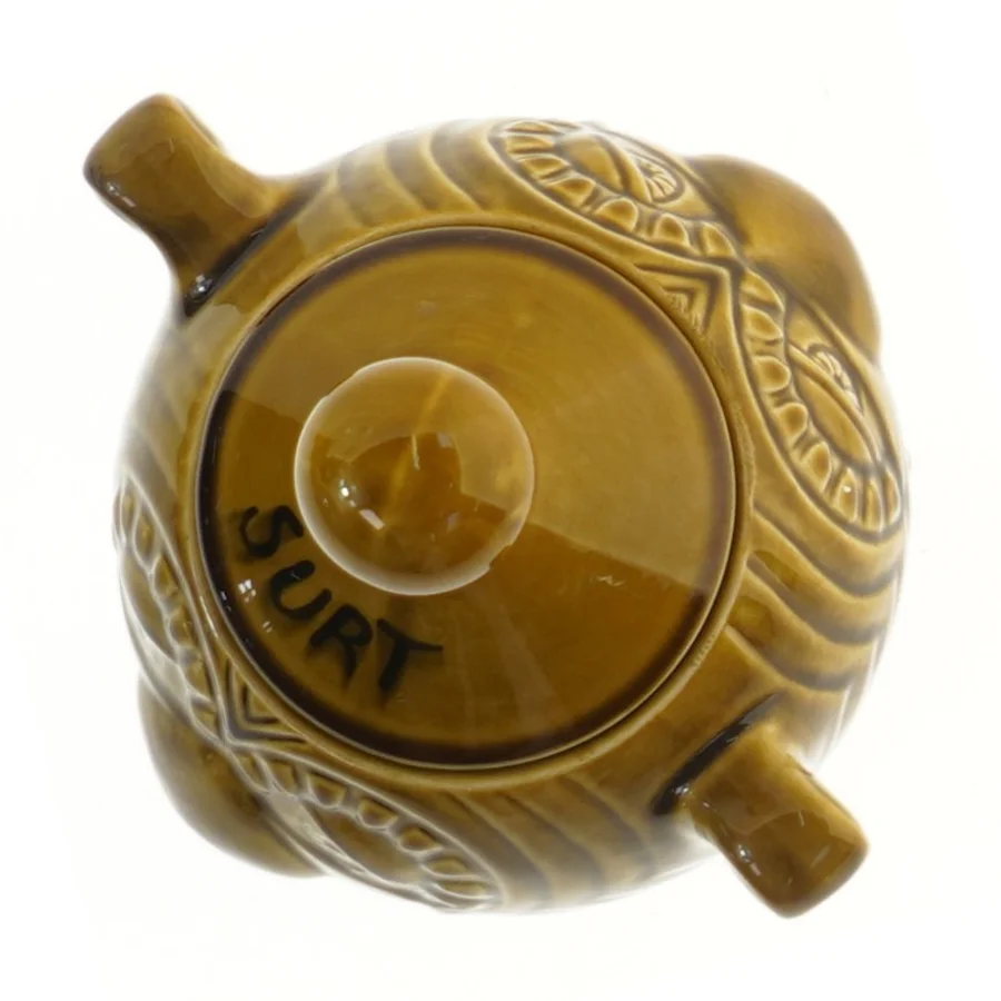 Keramisk krukke med låg (str. 14x17 cm)