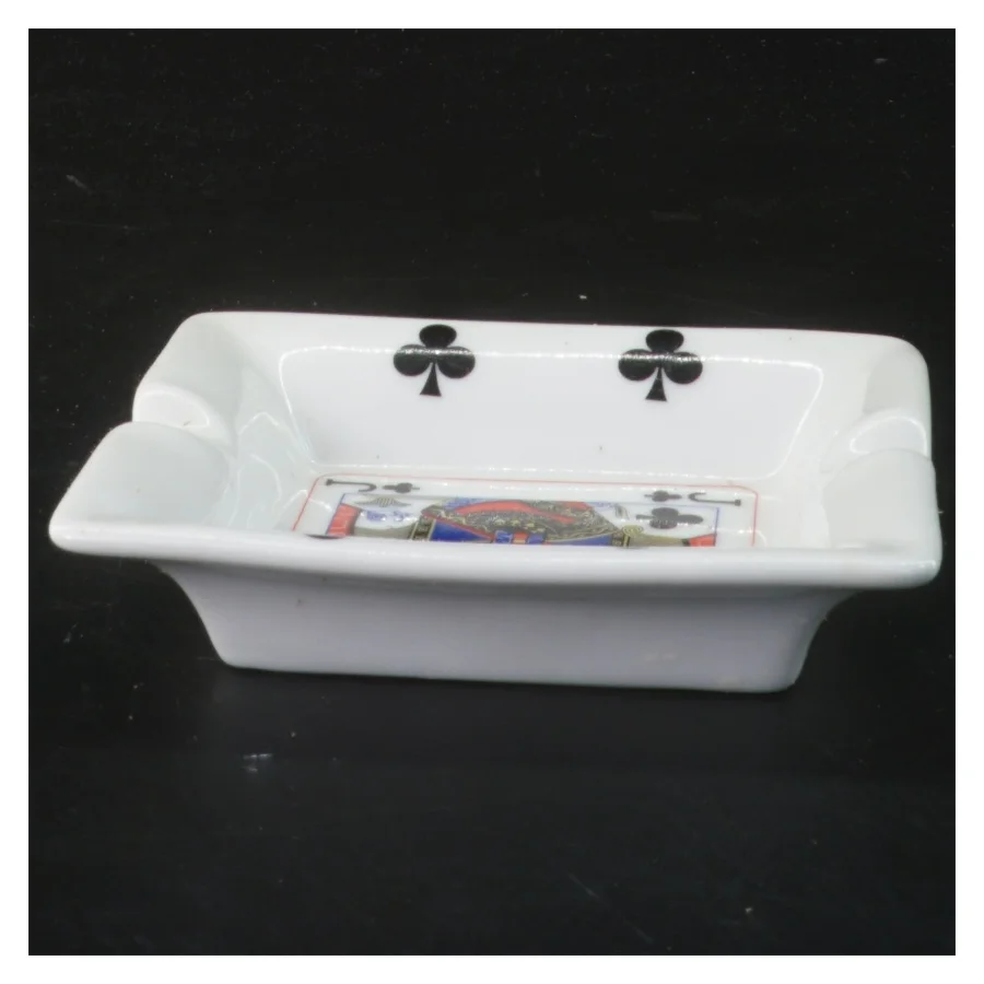 Askebæger med spillekortdesign (str. 12x10 cm)