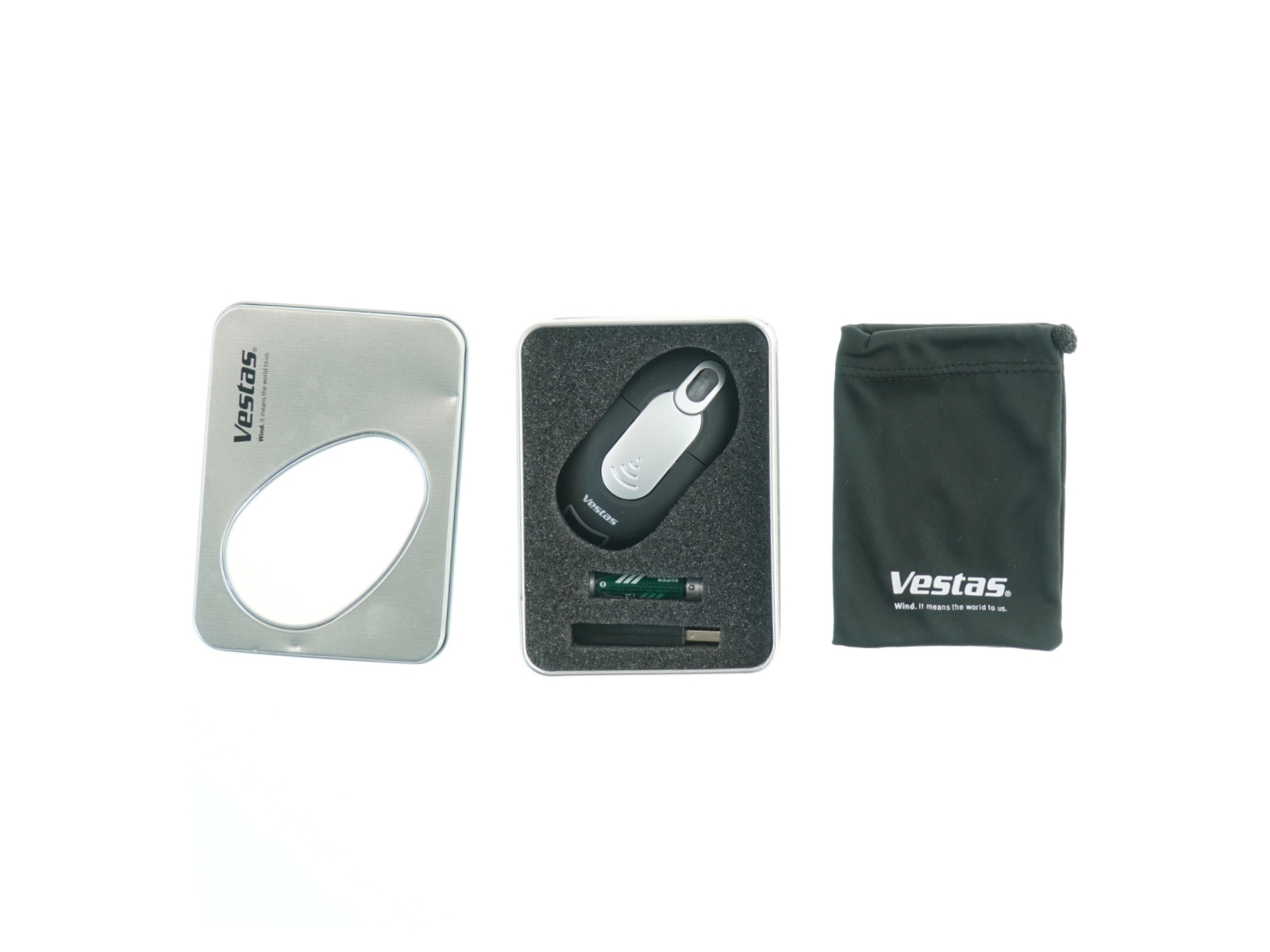 Trådløs mus med USB modtager fra Vestas (str. 8 cm)