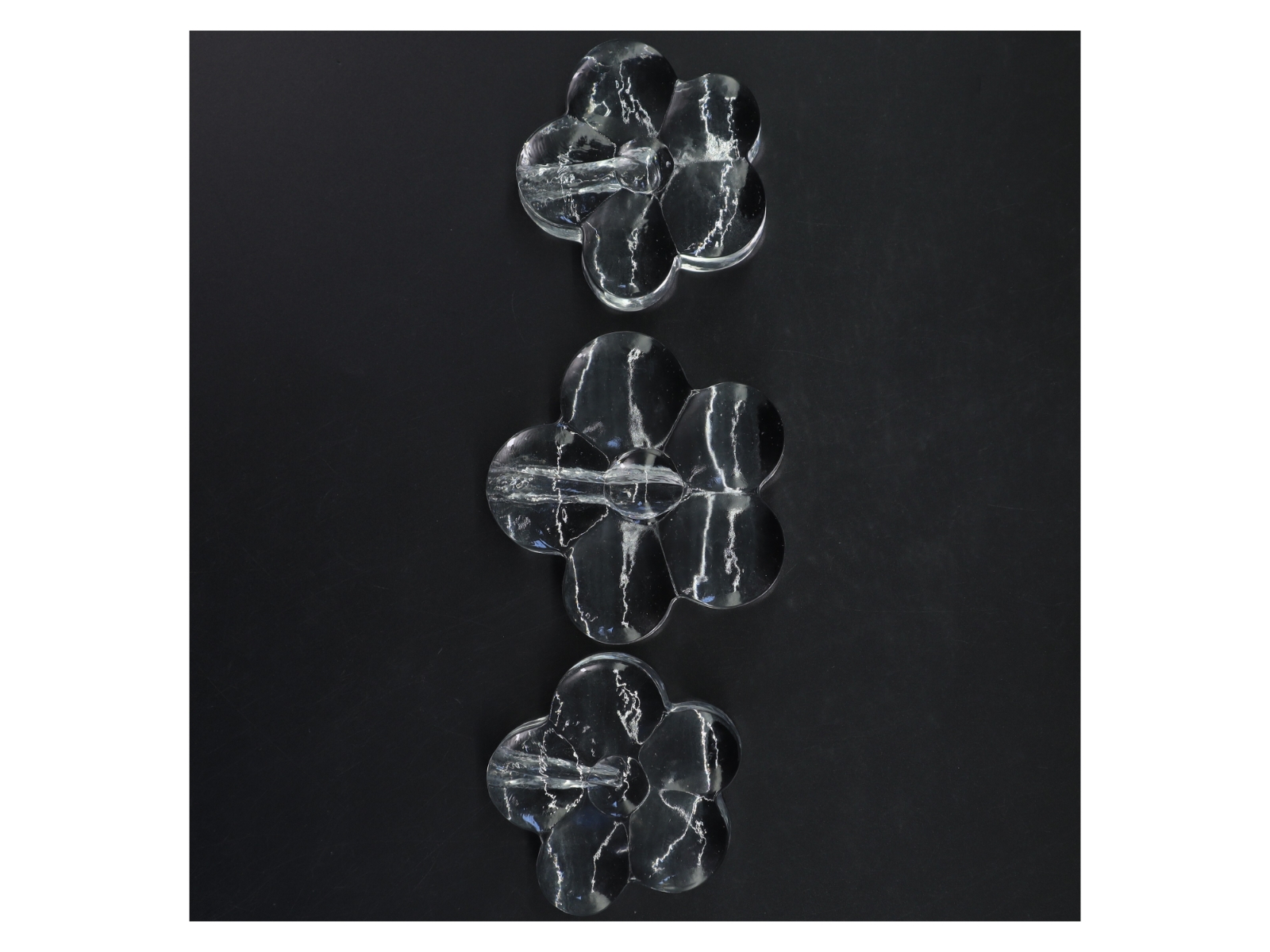 Glas lysestage sæt (str. Ø 10,12 cm)