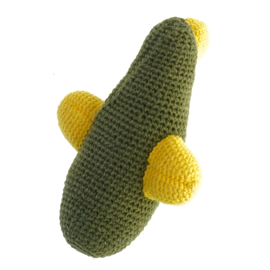 Hæklet flyvemaskine legetøj (str. 13 cm)