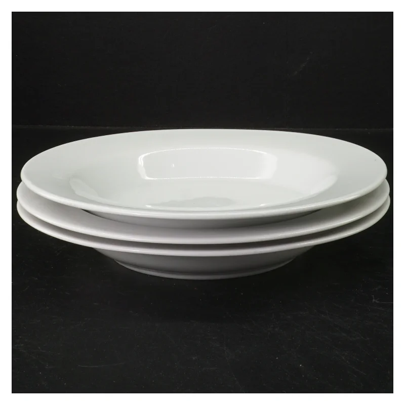 Hvide porcelænstallerkener (str. 22 cm)