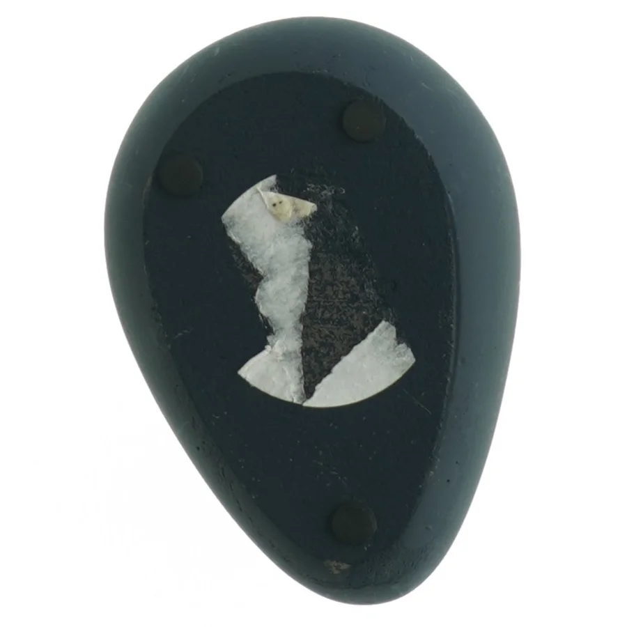 Sort keramisk lysestage (str. 11. x. 8 cm)