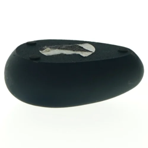 Sort keramisk lysestage (str. 11. x. 8 cm)