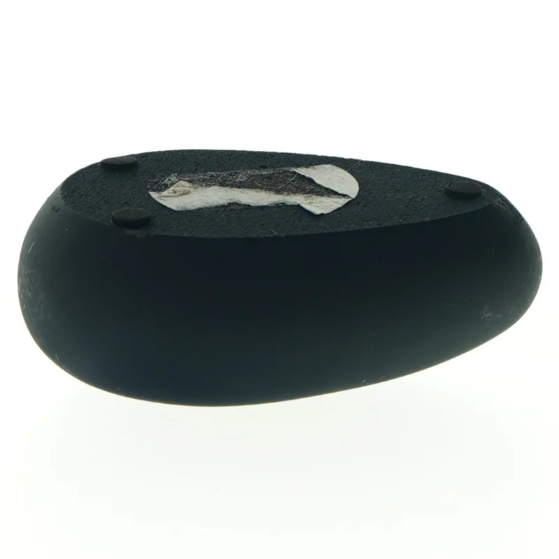 Sort keramisk lysestage (str. 11. x. 8 cm)