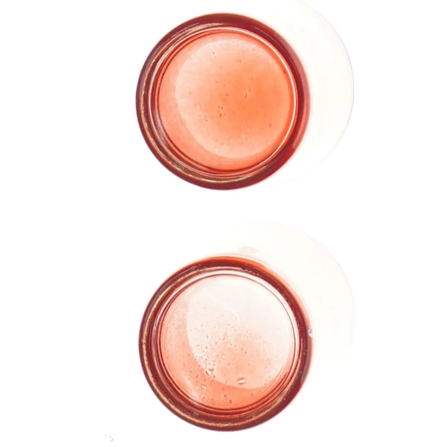 Rødlige glas (str. H. 6,5 cm. ø. 5,5 cm)