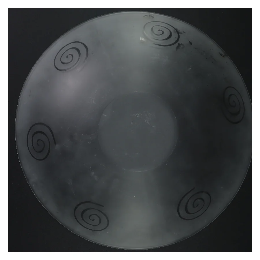 Glasfad med spiralmønster (str. 33 cm)