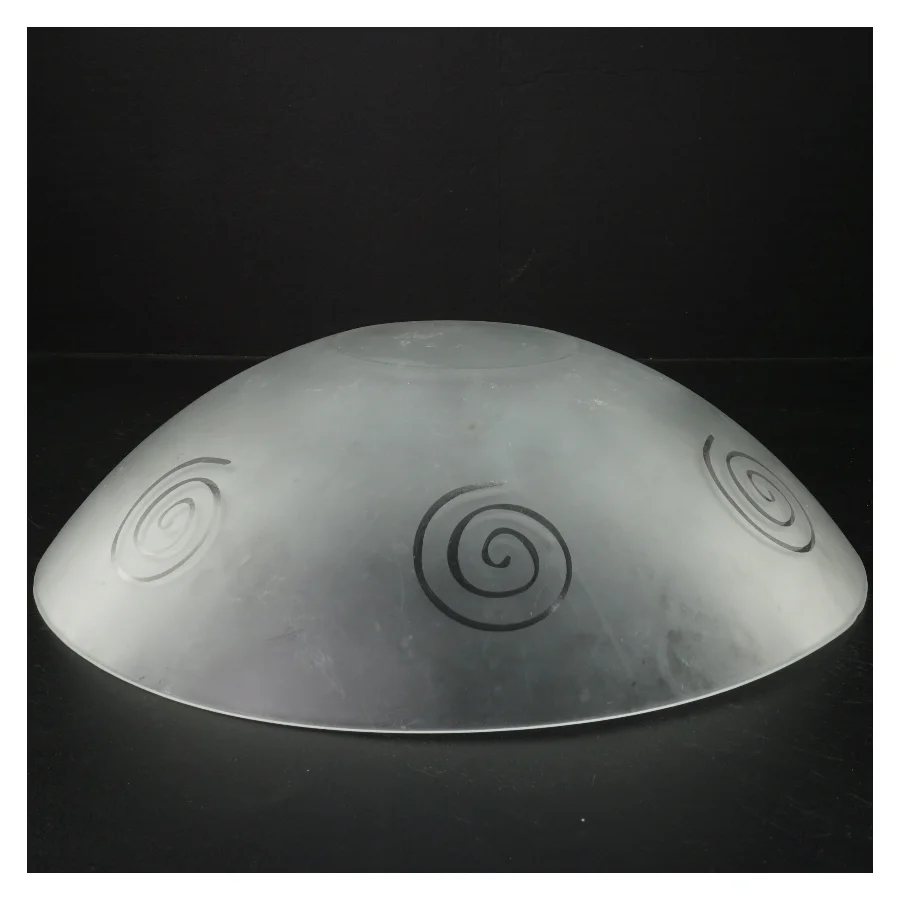 Glasfad med spiralmønster (str. 33 cm)