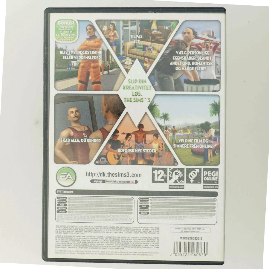 The Sims 3 PC spil fra Electronic Arts (str. Standard DVD-størrelse)