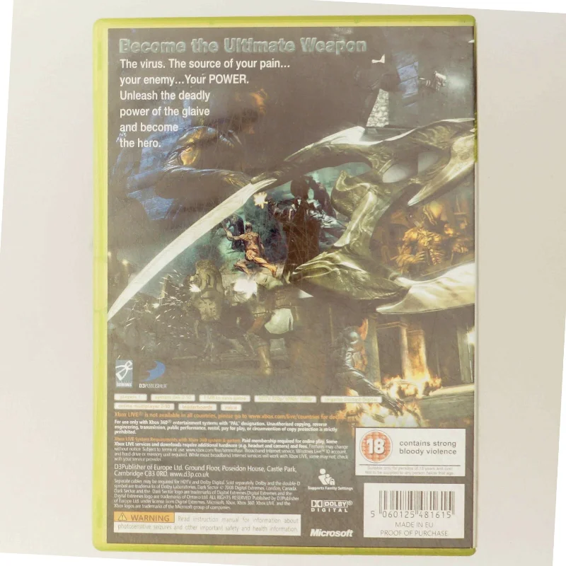 Xbox 360 spil 'Dark Sector' fra Microsoft