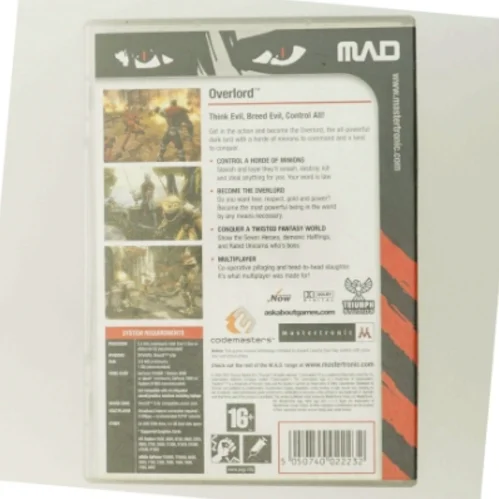 Overlord PC spil fra Codemasters