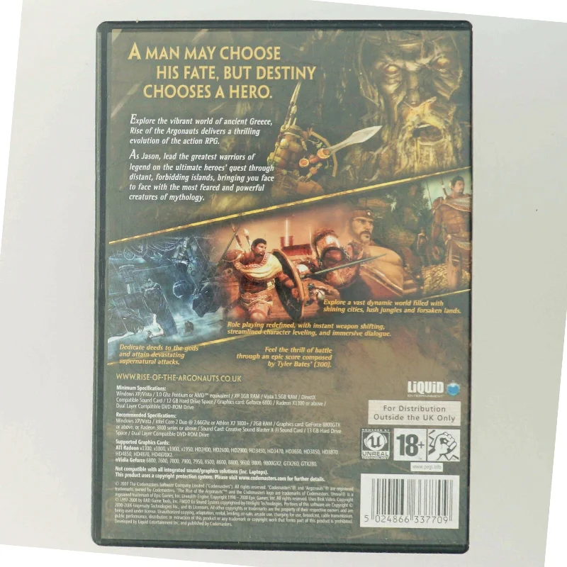 Rise of the Argonauts PC Spil fra Codemasters