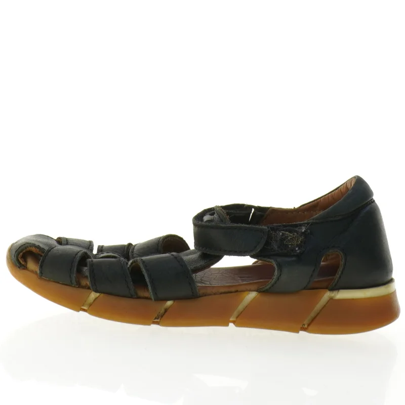 Sorte lædersandaler til børn fra Bisgaard (str. 33)