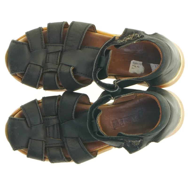 Sorte lædersandaler til børn fra Bisgaard (str. 33)