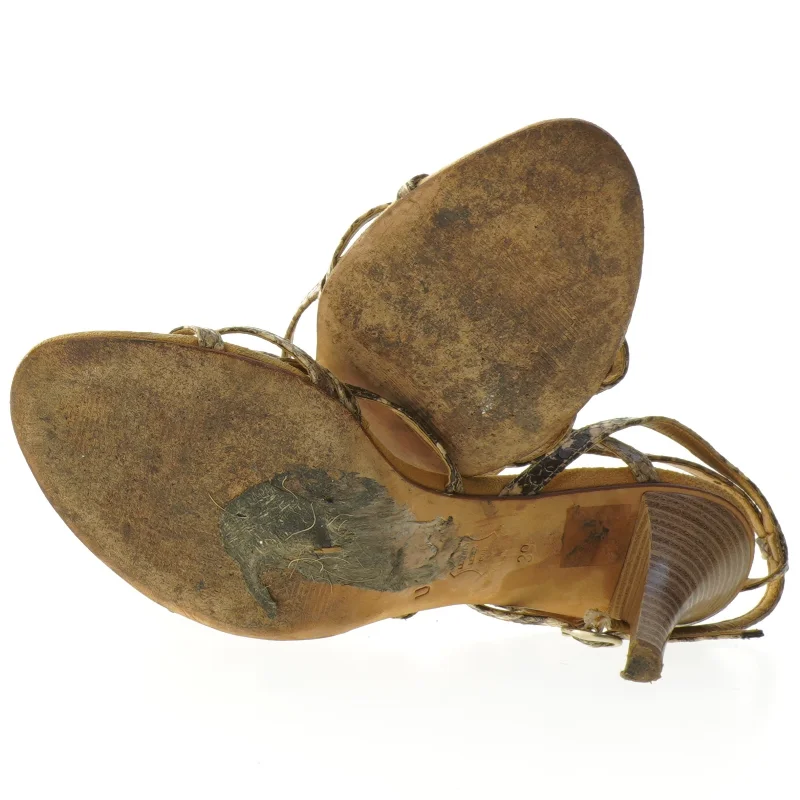 Unisa højhælede slangeskindssandaler (str. 39 )