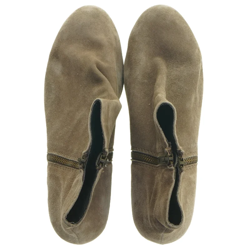 Gardenia brune støvletter med kilehæl (str. 40 )