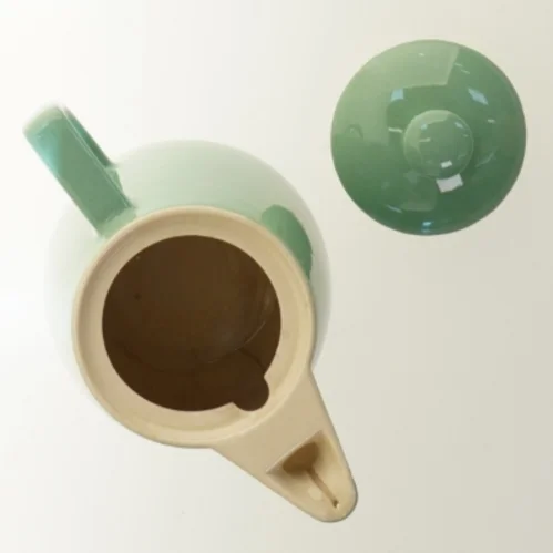 Grøn vintage kaffekande (str. Ø 11,5x18 cm)