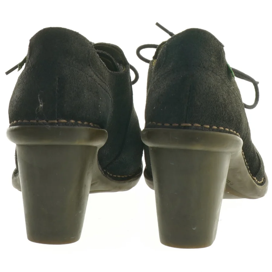 El Natura Lista sort snøresko med hæl (str. 39 )