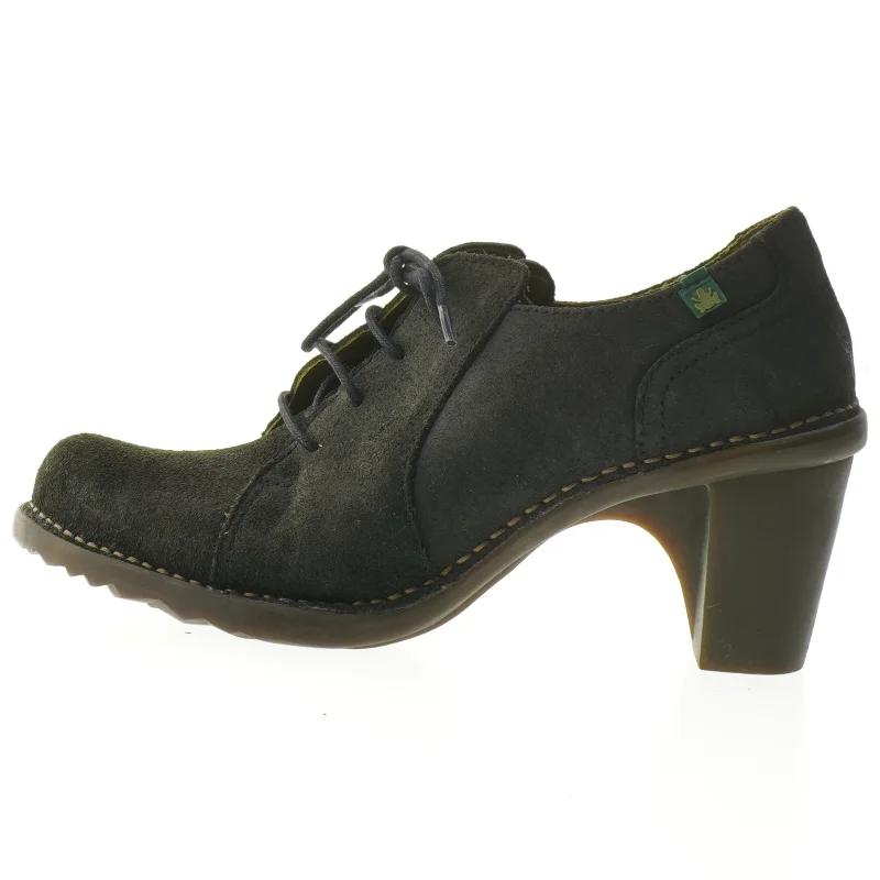 El Natura Lista sort snøresko med hæl (str. 39 )