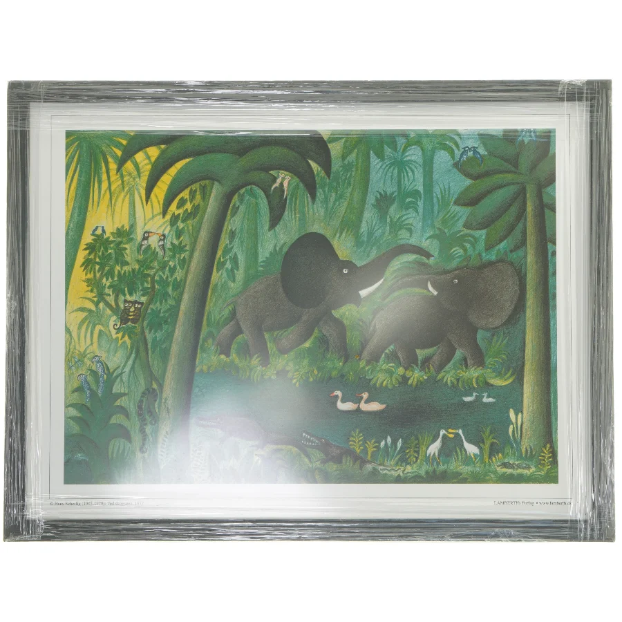 Hans Scherfig - Ved skovsøen (str. 43x32,5 cm)