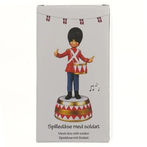 Spilledåse med soldat (str. H 20 x Dia 8 cm)