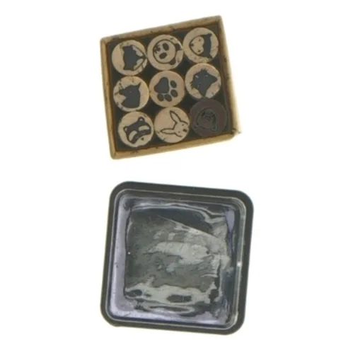 Stempelsæt med sort blækpude