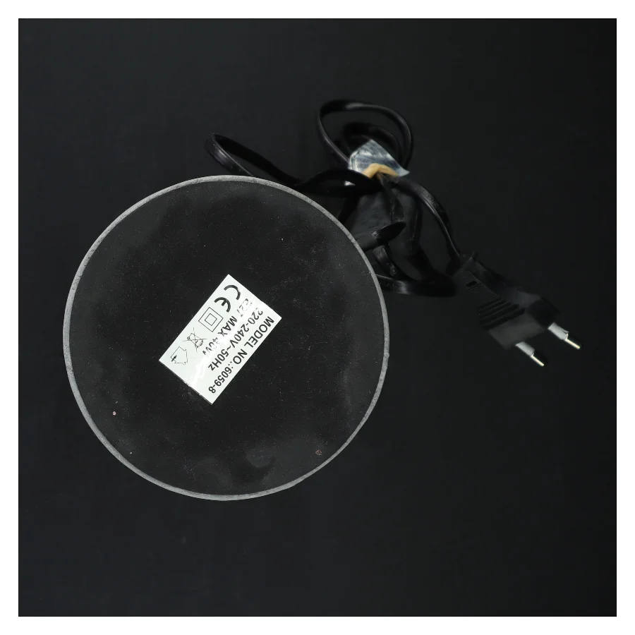 Bordlampe med glaskuppel (str. 25. x 12 cm)