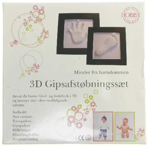 3D gipsafstøbningssæt (str. 25x25 cm)