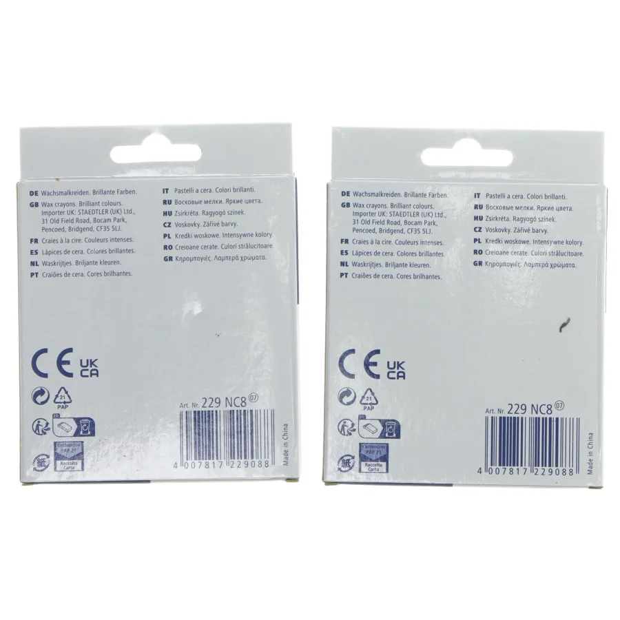 Staedtler Noris jumbo farvekridt, 8 stk fra Staedtler (str. 2 stk 12,5x9,5 cm)