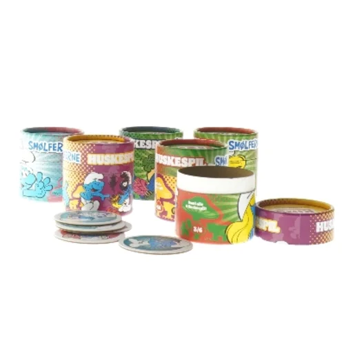 Smølf-verden huskespil fra Burger King (str. 6 stk 6x6 cm)