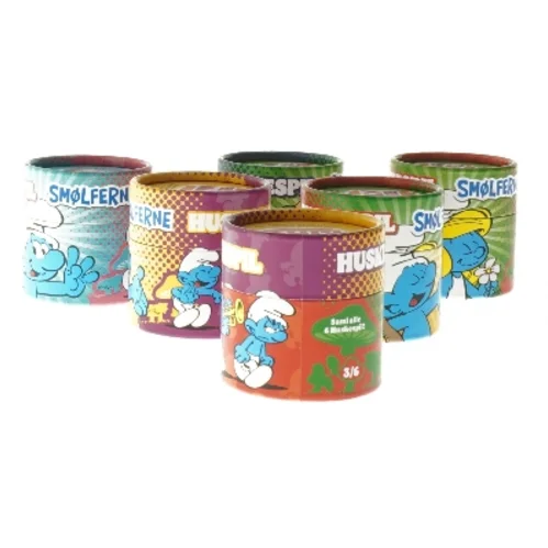 Smølf-verden huskespil fra Burger King (str. 6 stk 6x6 cm)