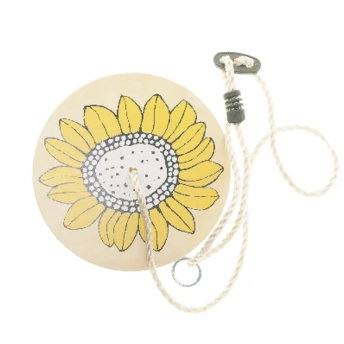 Træsæde med solsikkemotiv og reb fra H&M (str. Ø 30 cm)