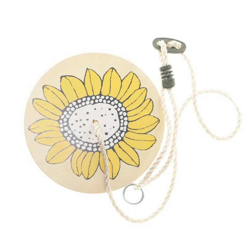 Træsæde med solsikkemotiv og reb fra H&M (str. Ø 30 cm)