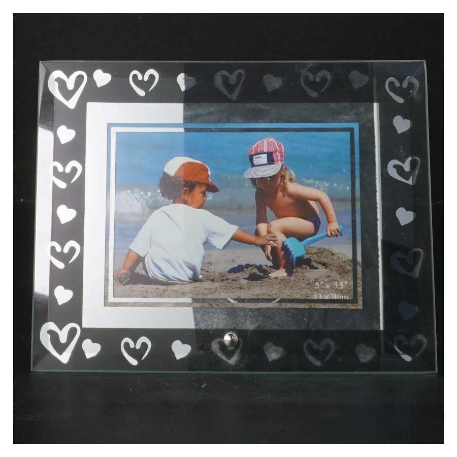 Billedramme med hjerter (str. 18x14 cm)