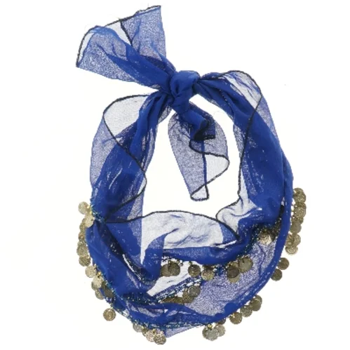 Mavedans tørklæde med mønter (str. 150x35 cm)