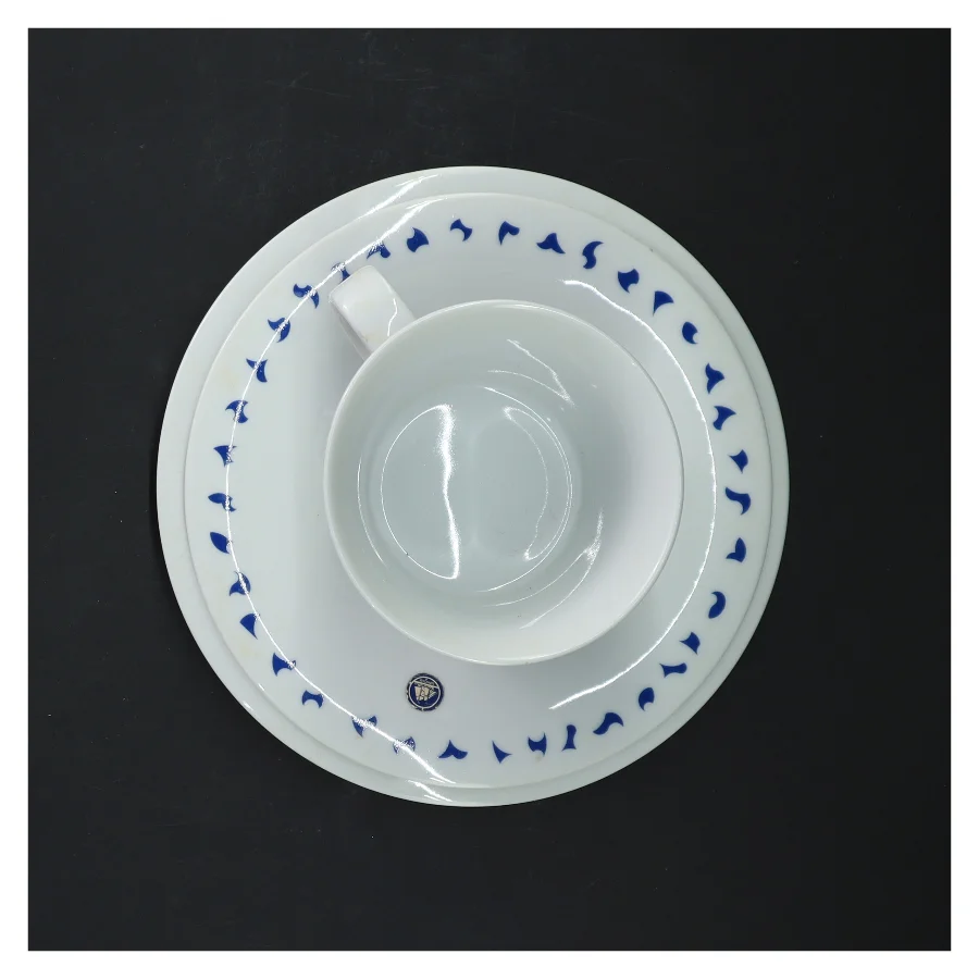 Odgård søholm Porcelænskop og underkop sæt fra Søholm (str. Ø 16,5 og 15 og 8,5 cm)