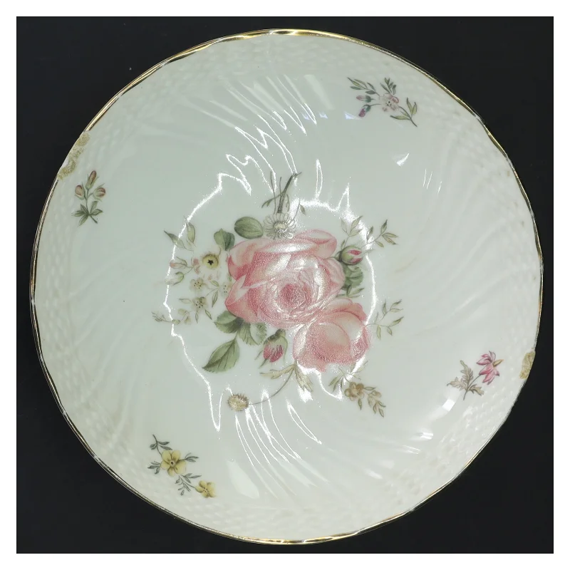 Lille fad med fod fra Frijsenborg stel fra Royal Copenhagen (str. Ø 17,5x5 cm)