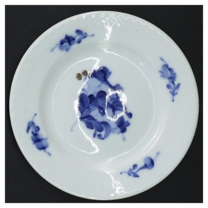 Blåblomst Flad tallerken fra Royal Copenhagen 3. Sortering (str. Ø 16 cm)